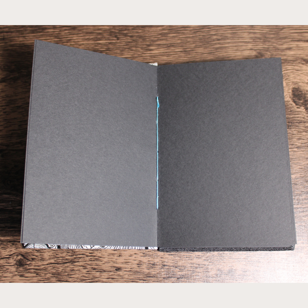 Black and White Log Dime Black Paper Sketchbook