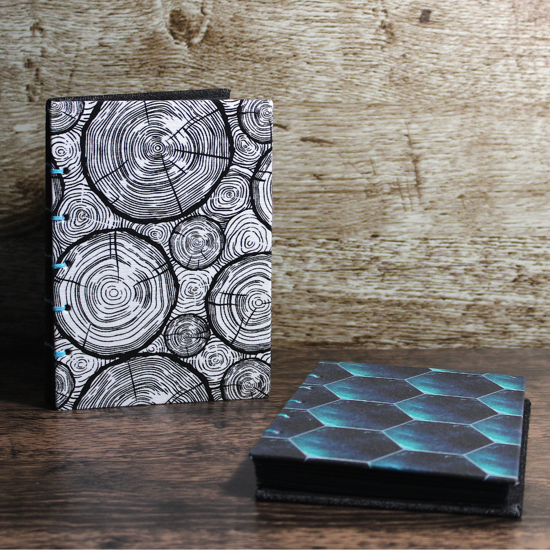 Black and White Log Dime Black Paper Sketchbook